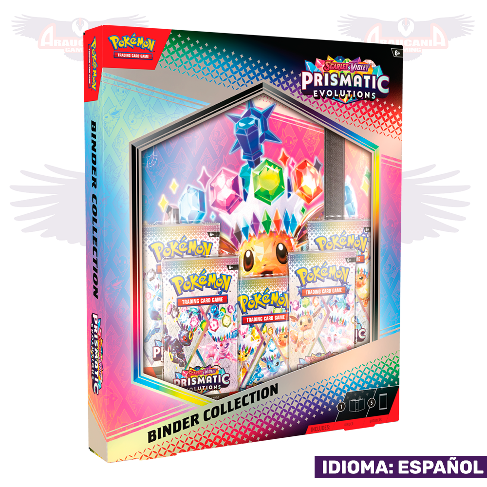 Pokémon Prismatic Evolutions Album Colecciones Collection (Español)