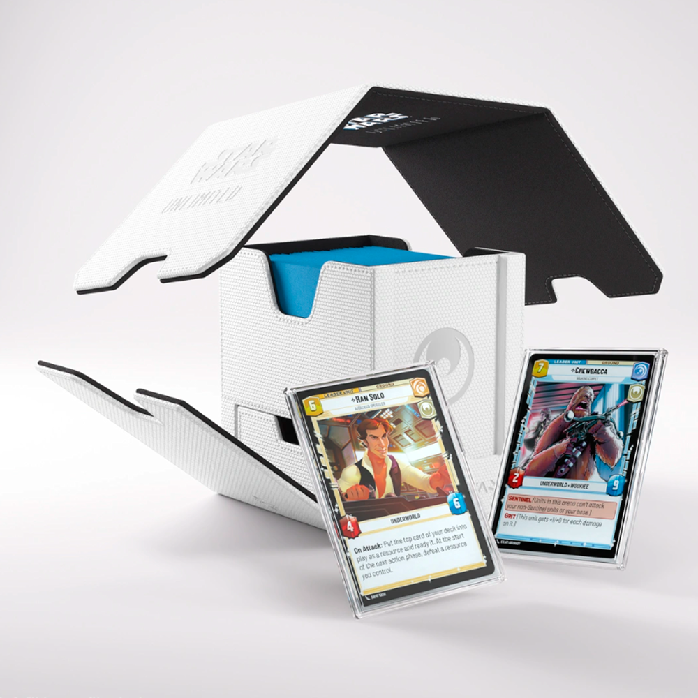 Portamazo Gamegenic SWU Twin Suns Deck Pod – White/Black – Araucanía Gaming